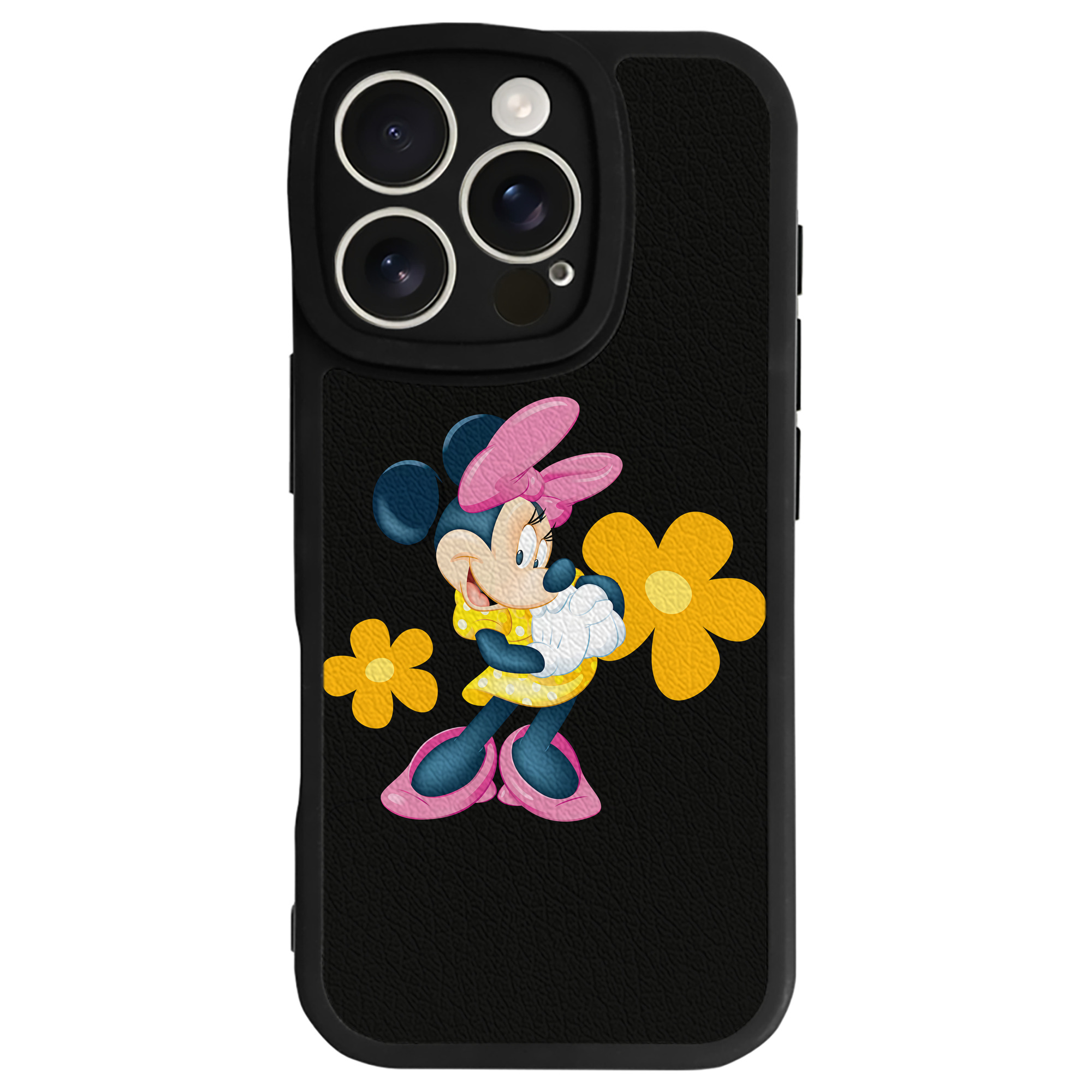 （画像用） ミッキーマウス Mickey Mouse 【iPhone 16シリーズ対応】シリコンスマホケース（レザー調） 材質：シリコン